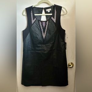 ❎Sold❎Nicole Ritchie NWT Black Faux Leather Dress